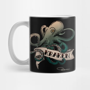 Kraken Tattoo Style Art Mug